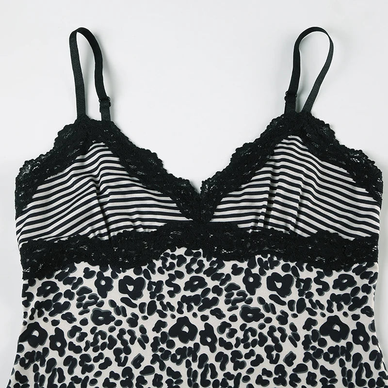 Y2K Leopard 2000s Tank Top Women