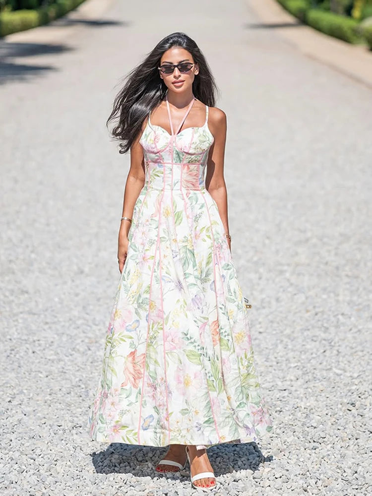 Vintage Floral Maxi Dress