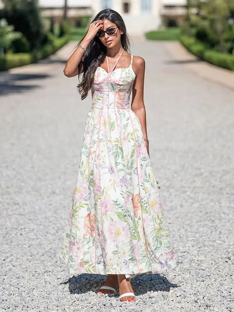 Vintage Floral Maxi Dress