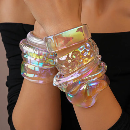 Y2K Holo Bracelet Stack