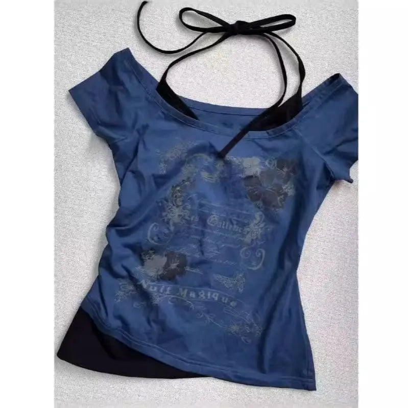 Y2K 2000's Tie-Halter Tops