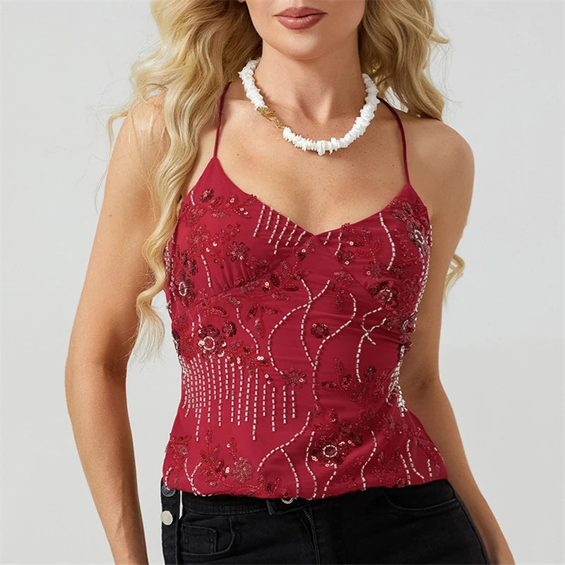 Y2k 2000's Sequin Cami Top