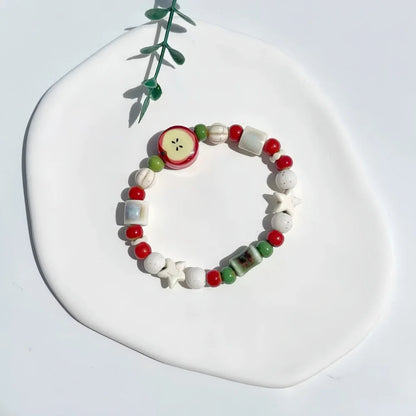 Y2K Apple Bead Bracelet