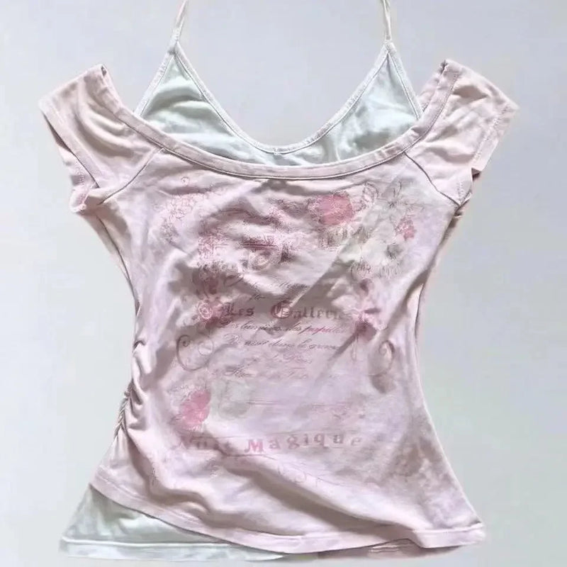 Y2K 2000's Tie-Halter Tops