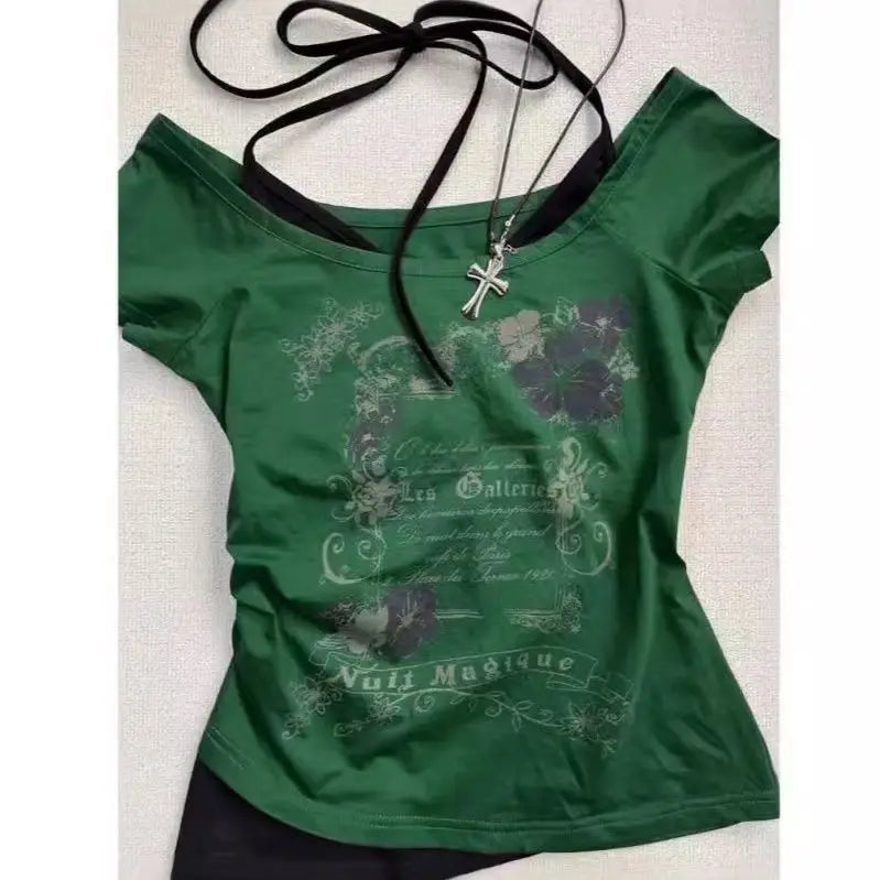 Y2K 2000's Tie-Halter Tops