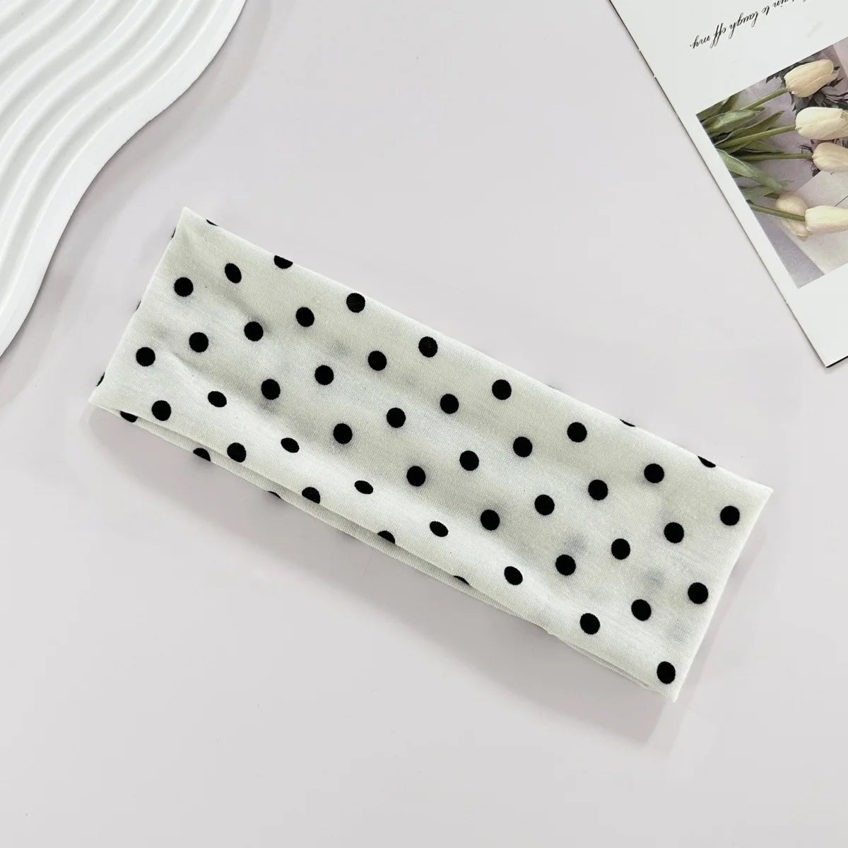 2000's Polka Dot Elastic Headband