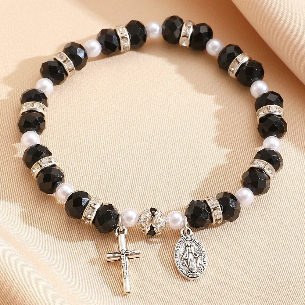 Y2K Cross Crystal Bracelet