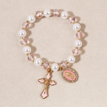 Y2K Cross Crystal Bracelet