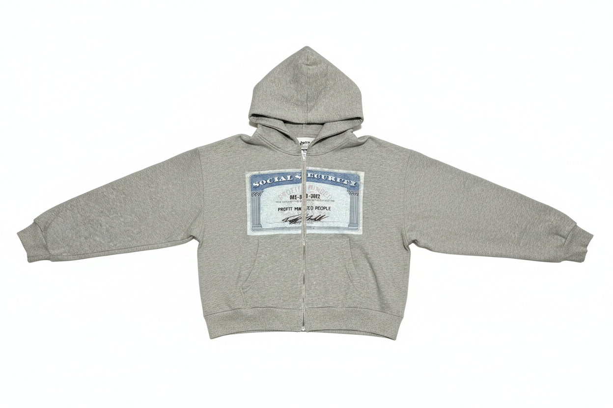 Y2K Dollar Print Streetwear Zip-Up