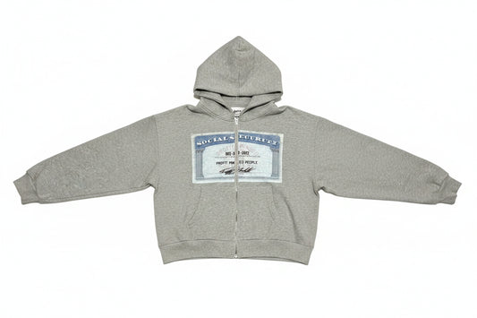 Y2K Dollar Print Streetwear Zip-Up