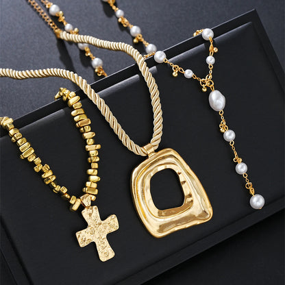 3pc Gold Boho Necklace Set