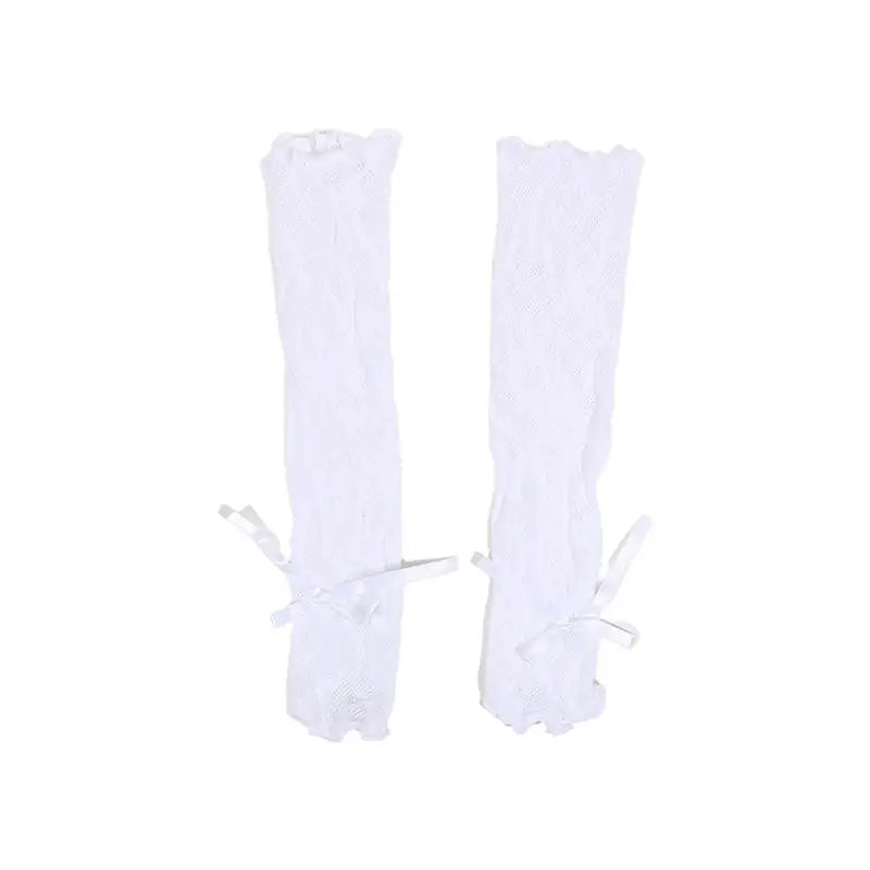 Y2k Lolita Lace Ruffle Gloves Fingerless Mittens