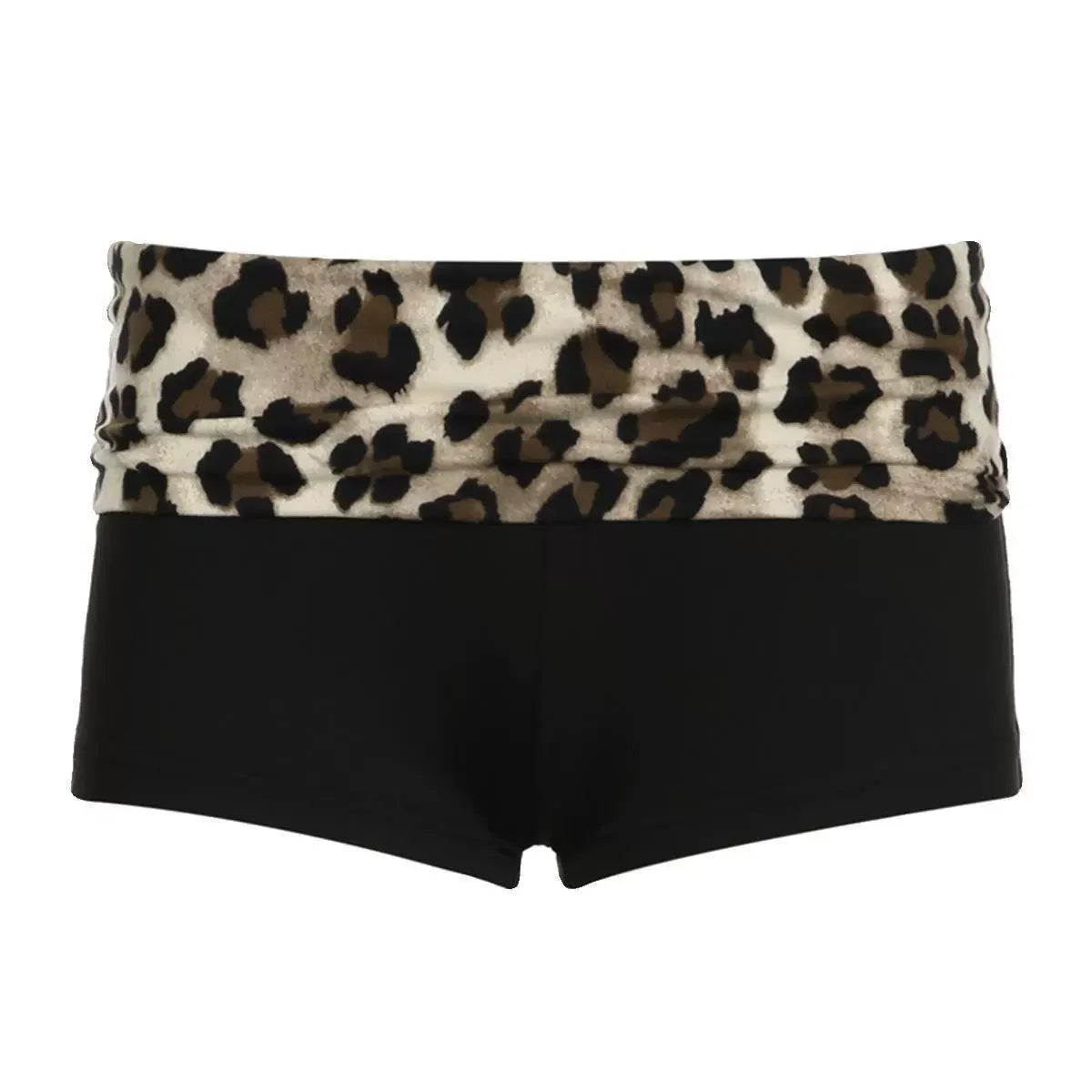 Y2K Mini Cheetah Print Fold-Over Shorts