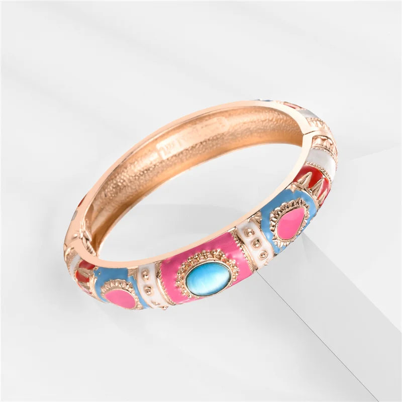 Y2K Boho Colorful Gem Bangle