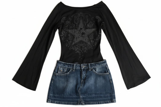 Gothic Fairy Bell Sleeve Shirt