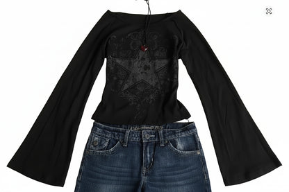 Gothic Fairy Bell Sleeve Shirt