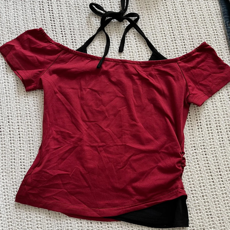 Y2K Halter Tie Top