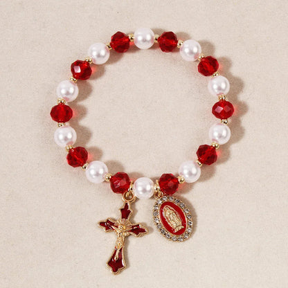 Y2K Cross Crystal Bracelet