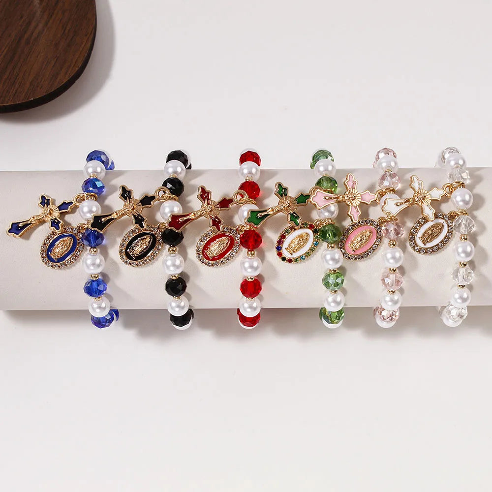 Y2K Cross Crystal Bracelet
