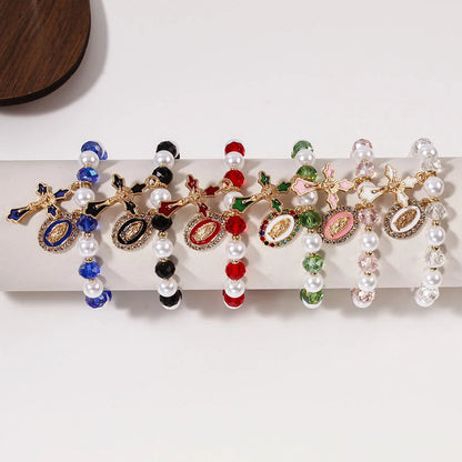 Y2K Cross Crystal Bracelet