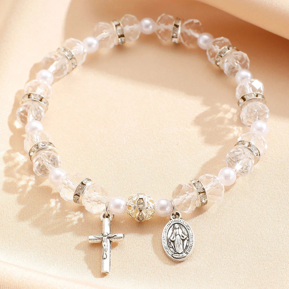 Y2K Cross Crystal Bracelet