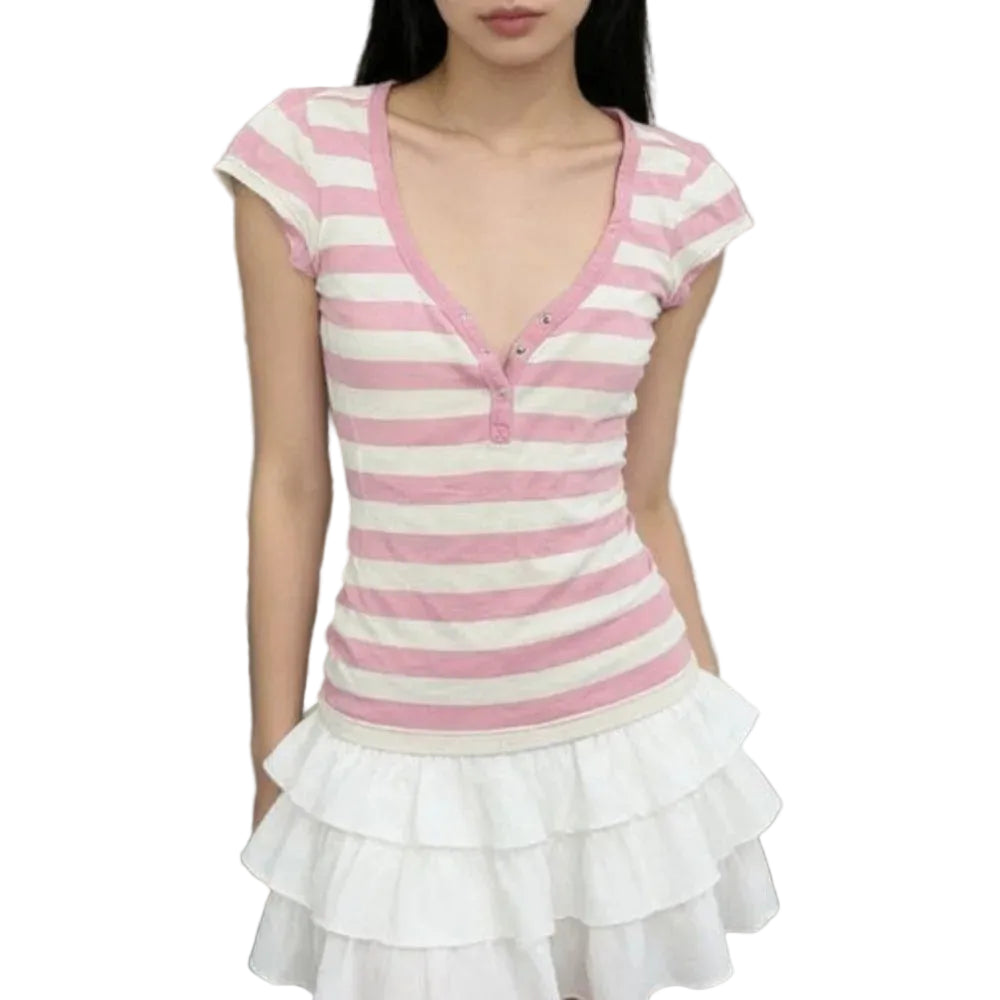 Y2K Striped Top