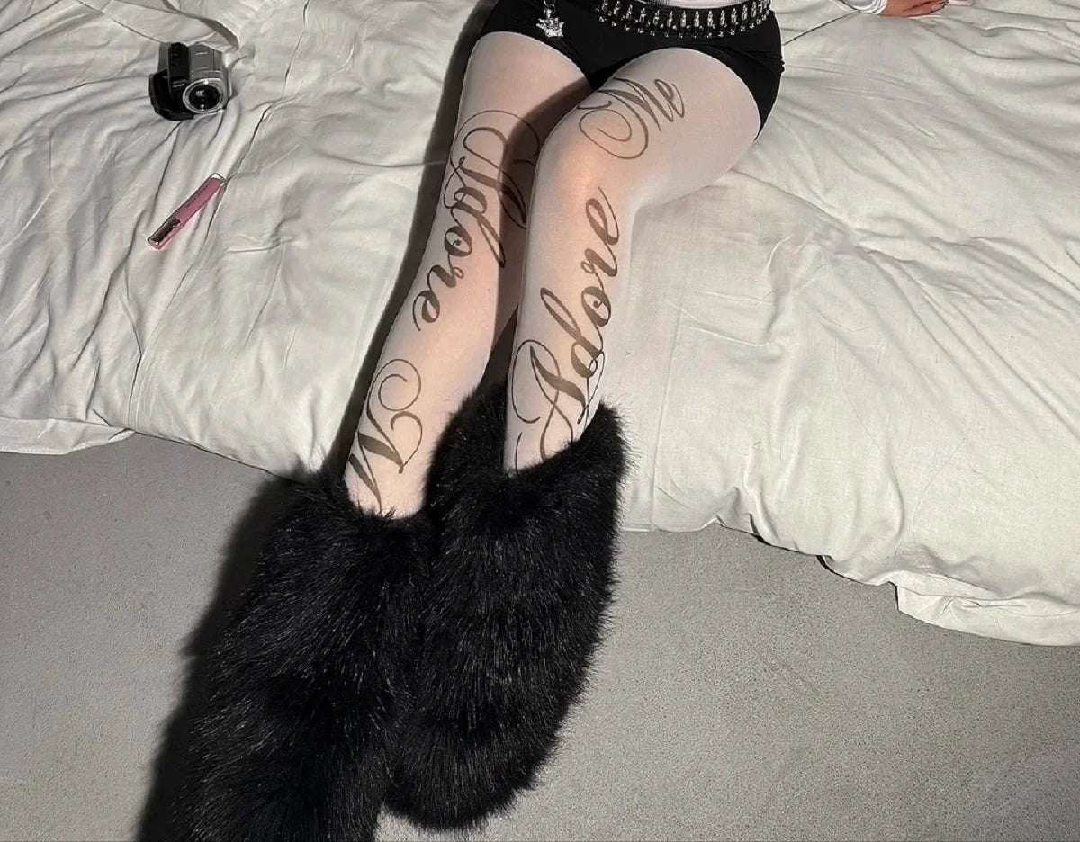 2000s Classic Lolita Printed Stockings
