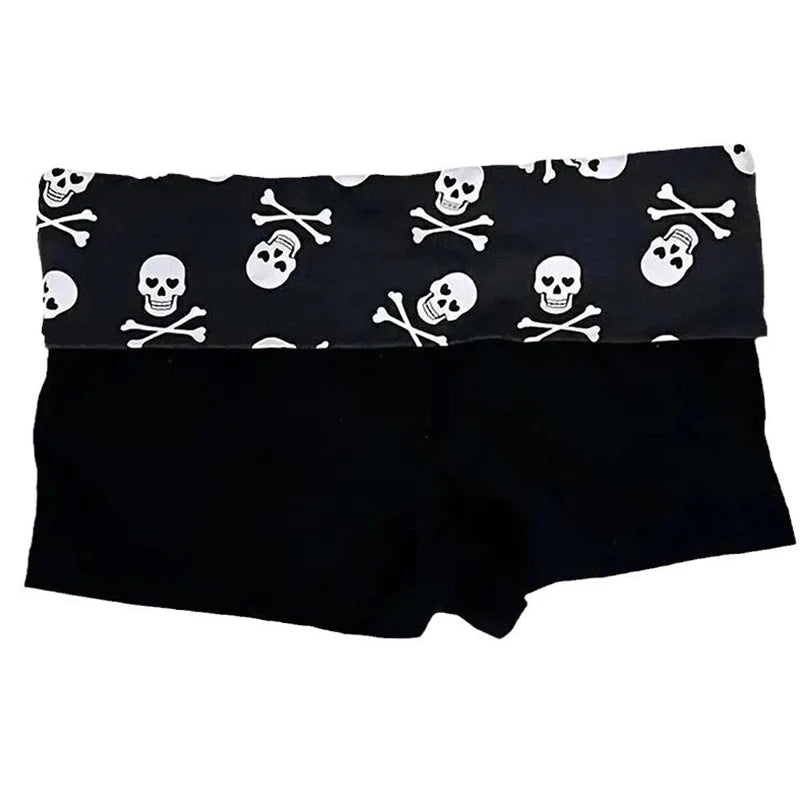Y2K Goth Fold-over shorts