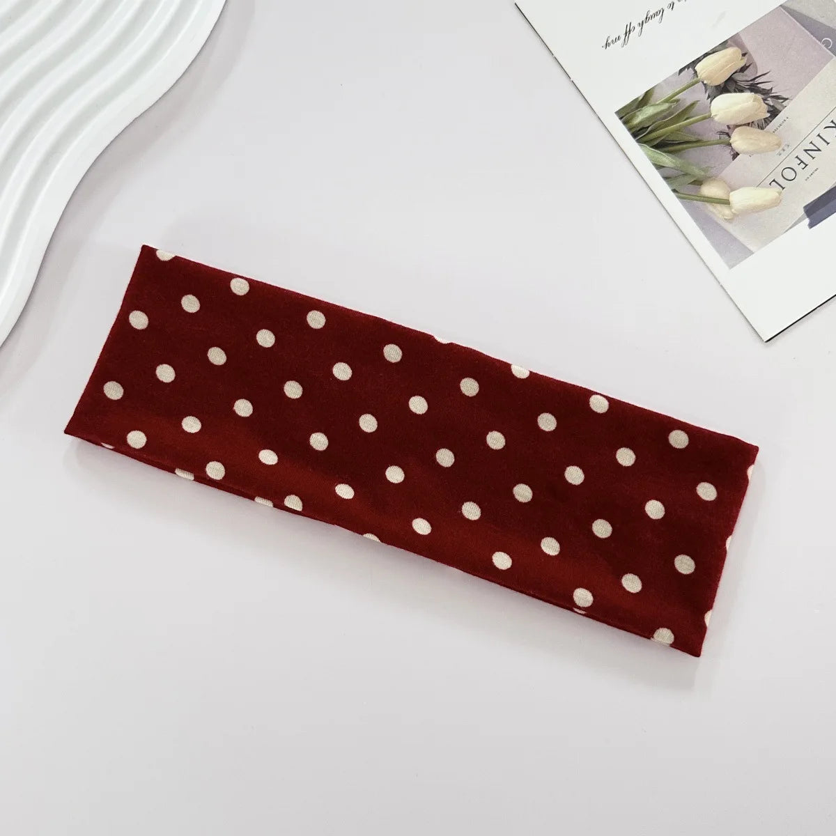 2000's Polka Dot Elastic Headband