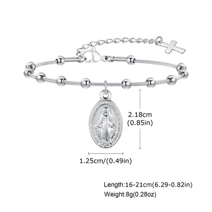 Y2K Gold Cross Charm Bracelet