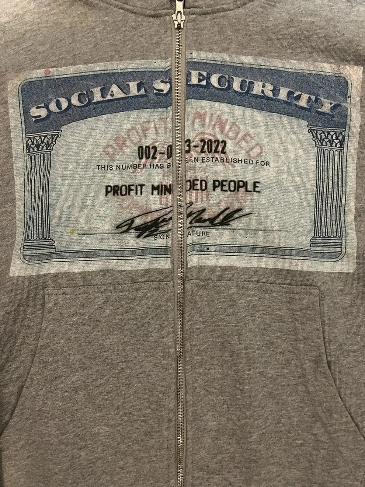 Y2K Dollar Print Streetwear Zip-Up