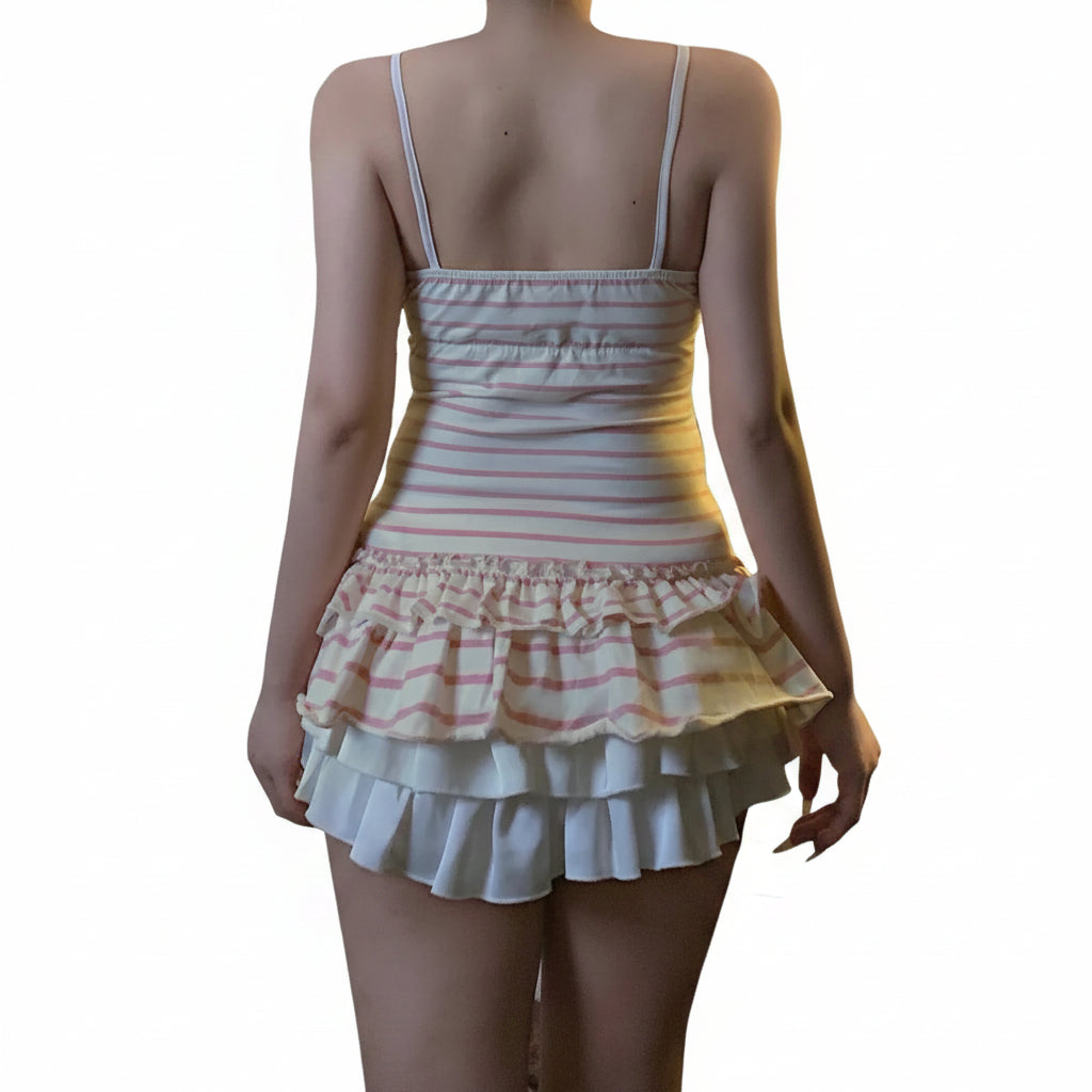 2000's Striped Lolita Dress