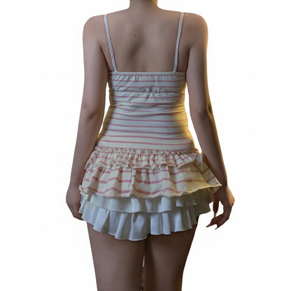 2000's Striped Lolita Dress