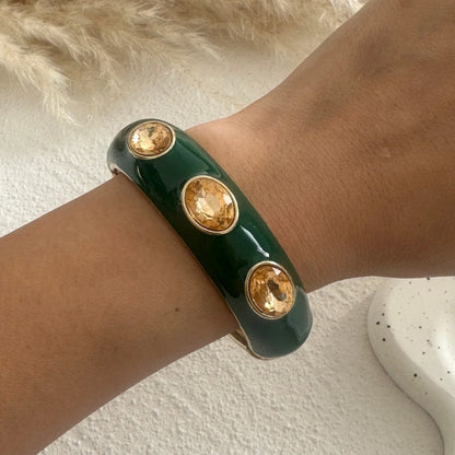 Boho Green Bangle Stack