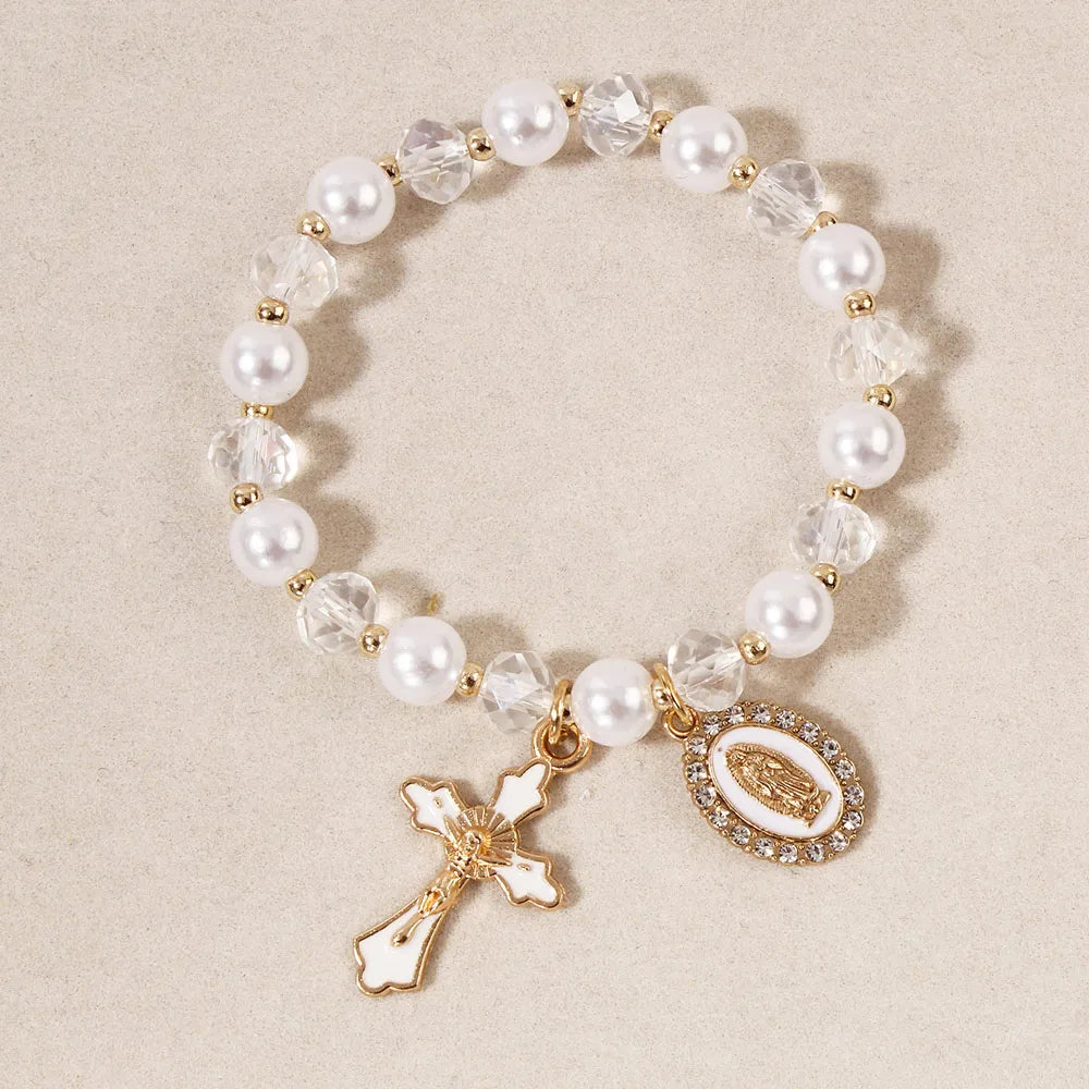 Y2K Cross Crystal Bracelet