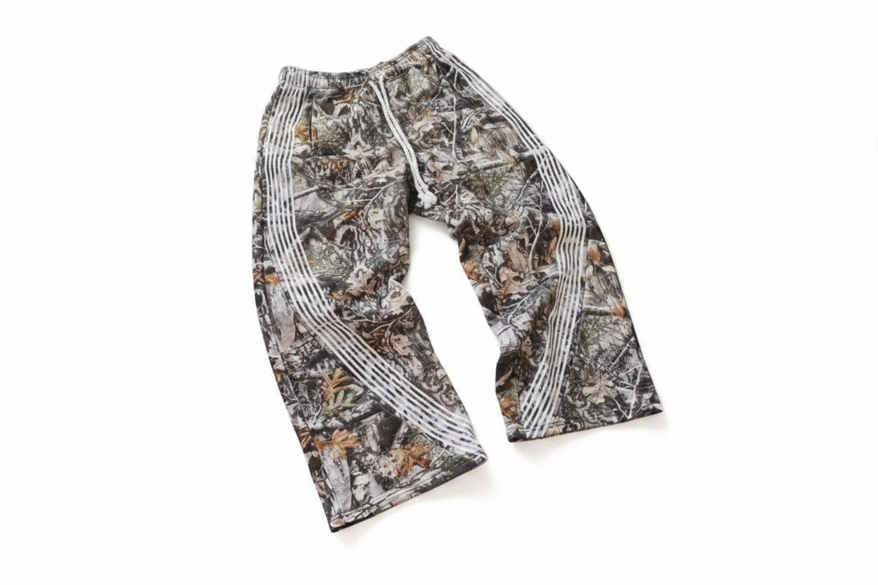Y2k Camo Striped Cargo Pants