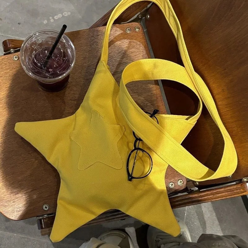 Y2K Star Tote Button Bag
