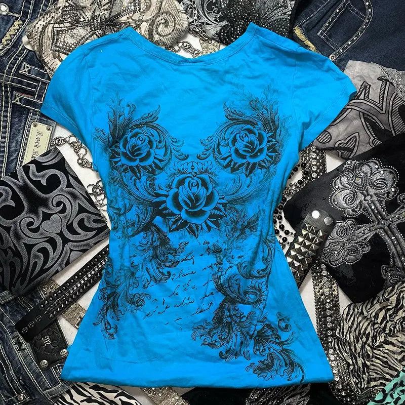 Y2k 2000s Rhinestone Top