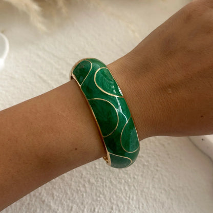 Boho Green Bangle Stack