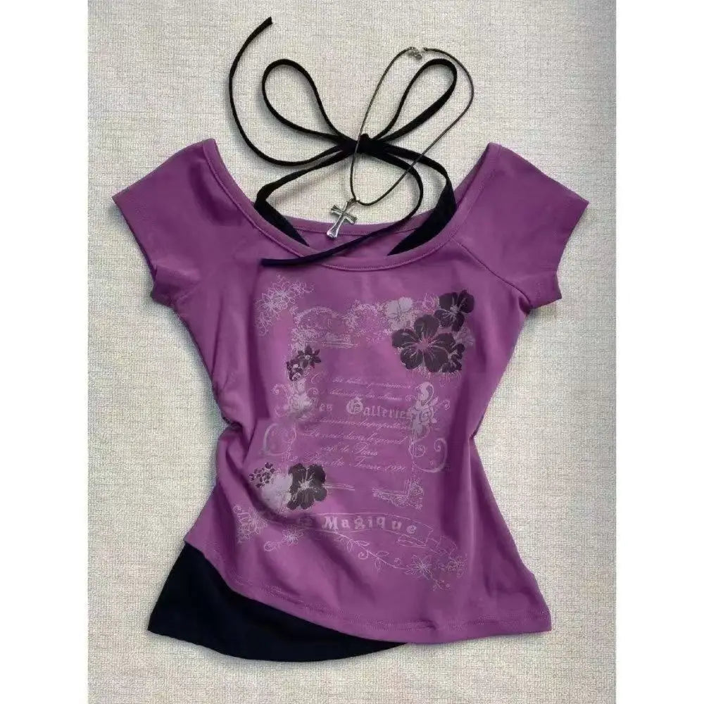 Y2K 2000's Tie-Halter Tops