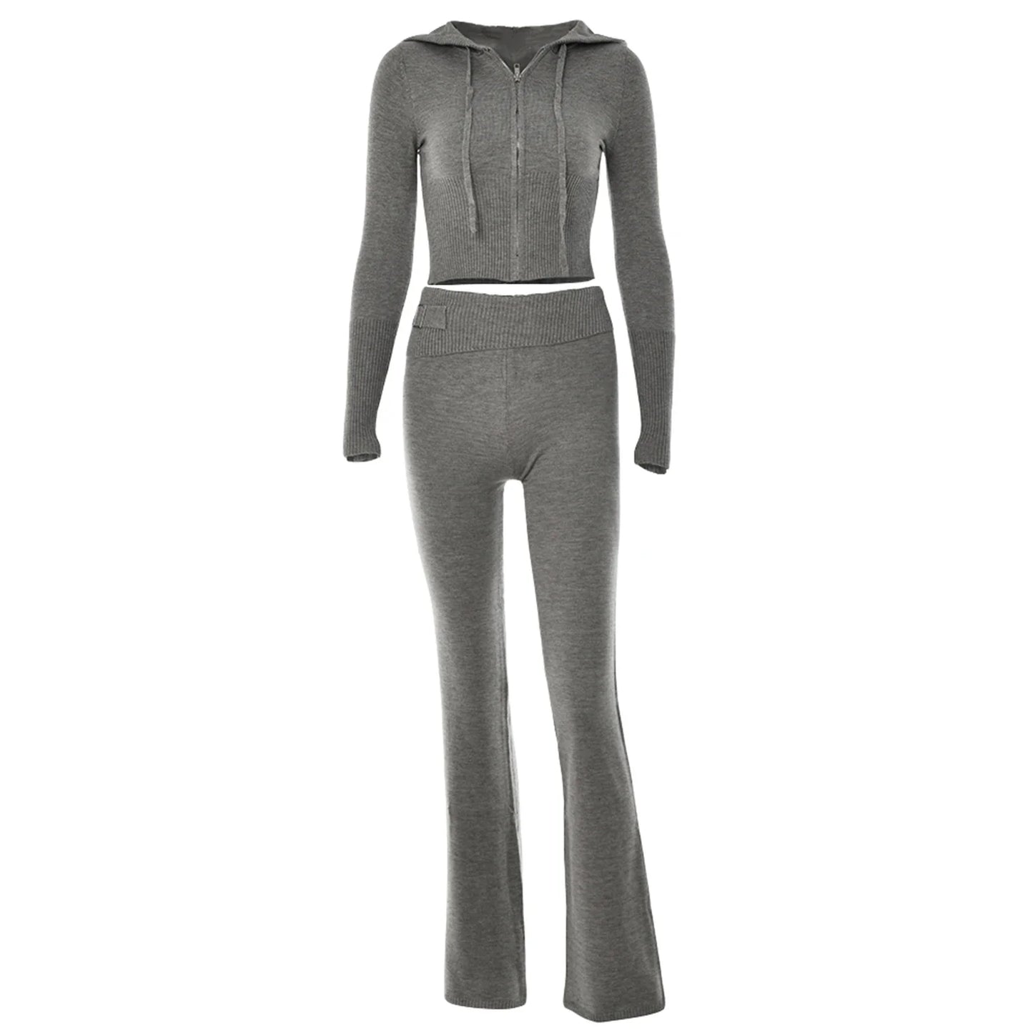 Y2K Ribbed Knit 2 Piece