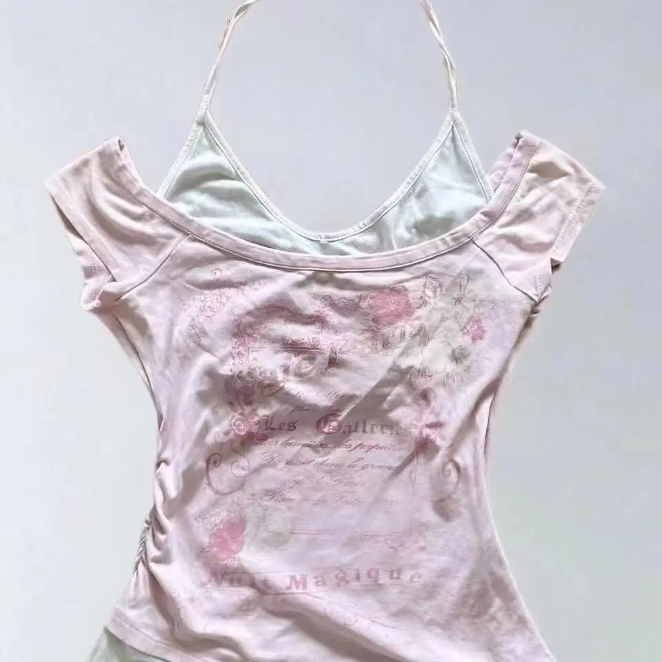 Y2K 2000's Tie-Halter Tops