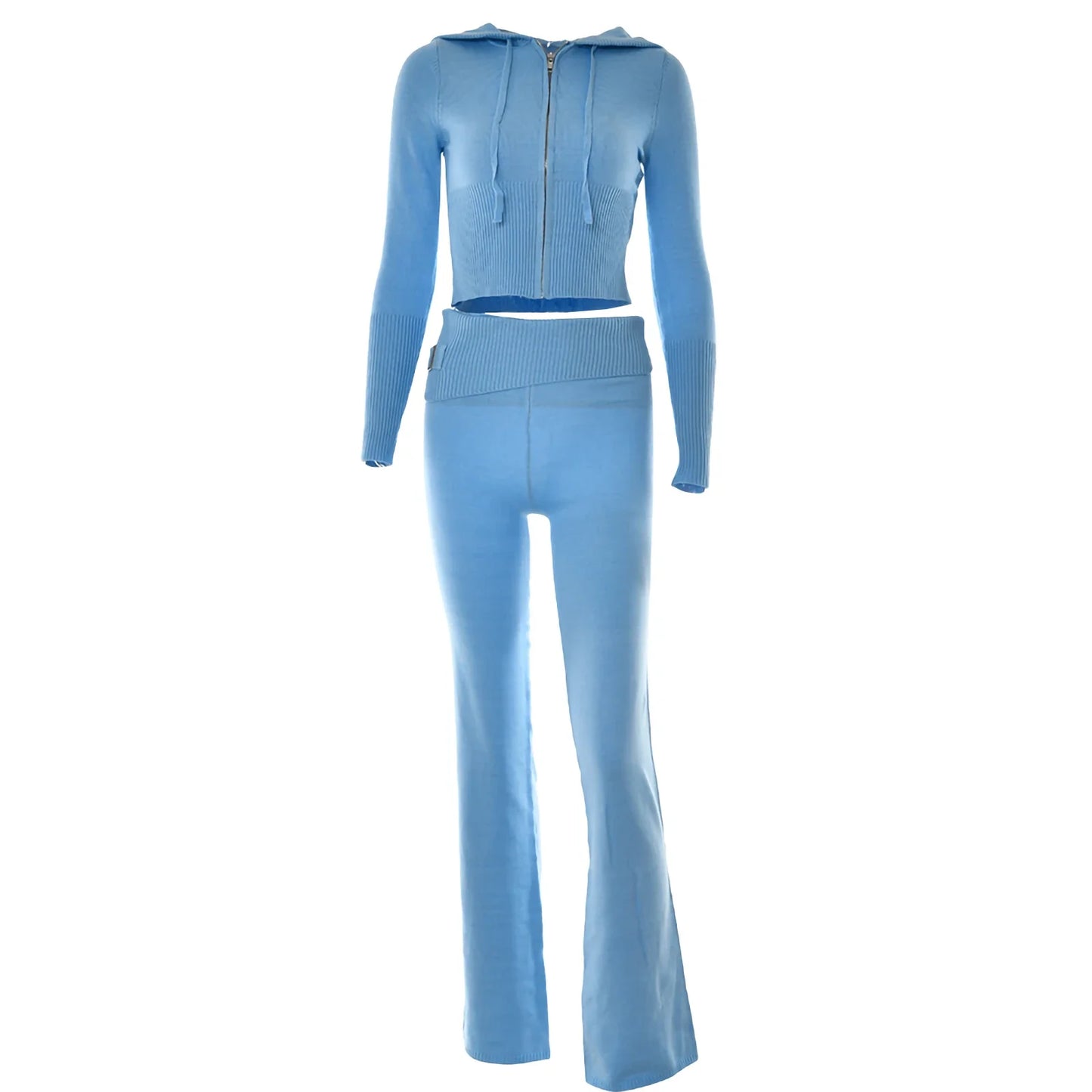 Y2K Ribbed Knit 2 Piece