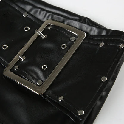 2000's Mini Belt Leather Shorts