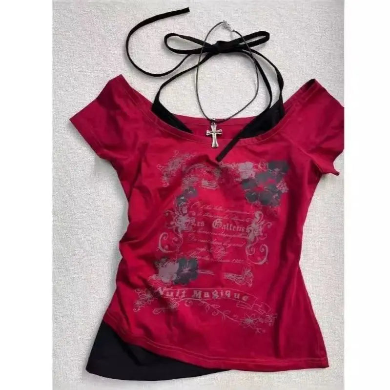 Y2K 2000's Tie-Halter Tops