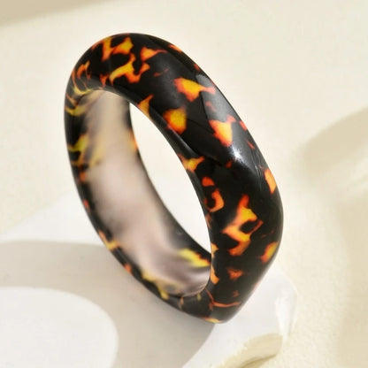 Y2K Leopard & Zebra Chunky Resin Bangle Set
