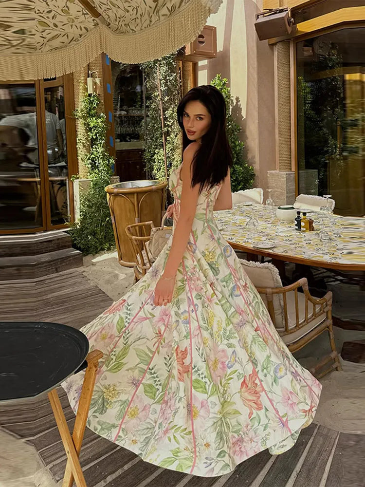 Vintage Floral Maxi Dress