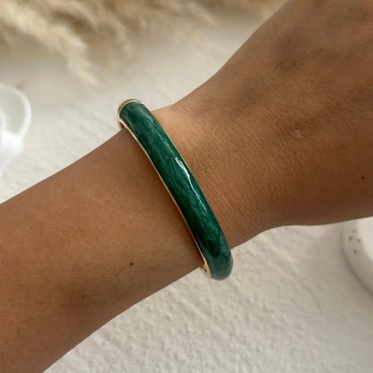 Boho Green Bangle Stack