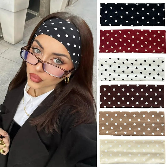 2000's Polka Dot Elastic Headband