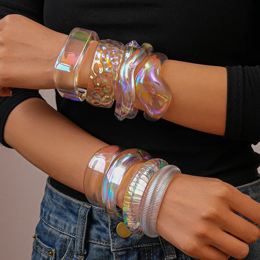 Y2K Holo Bracelet Stack